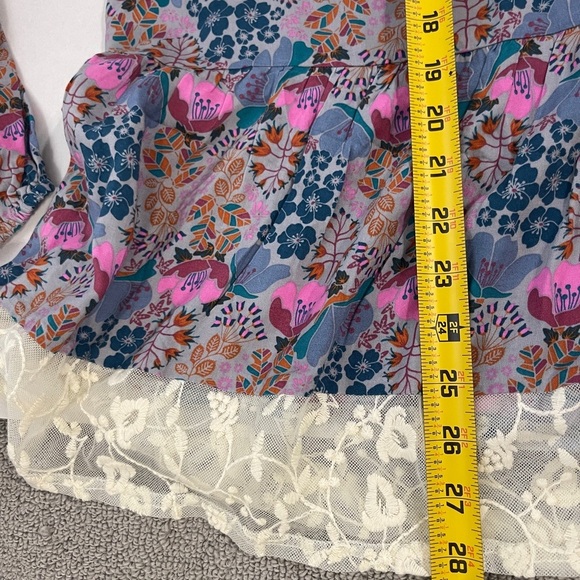 Matilda Jane NWT Women’s XXL Floral Sheer Lace Tassel Tie Tunic  Bohemian LS - Picture 7 of 7